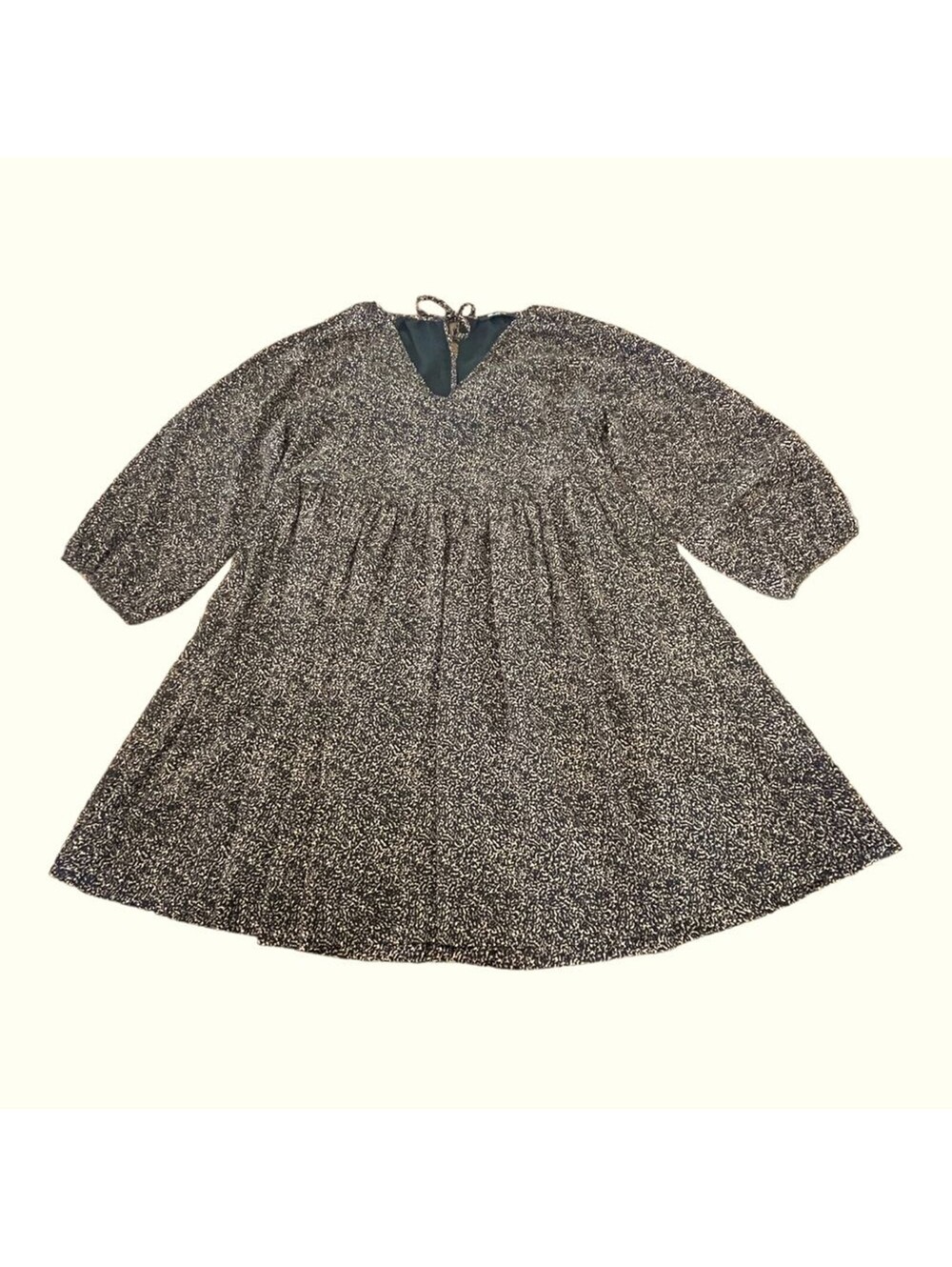 Madewell Crinkle Georgette V-Neck Babydoll Dress in Brushed Texture Women’s Sz S